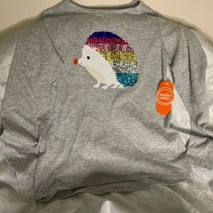 Sequins headgehog long sleeve tee size 7/8.